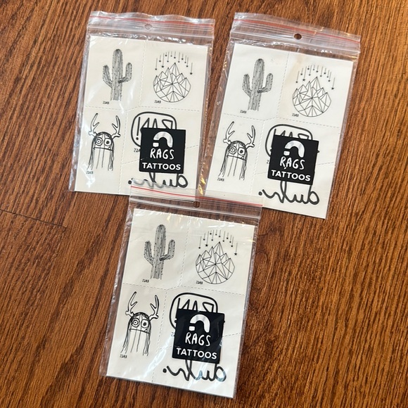 Rags to Raches Trinny Monster Cactus RAD DUH Stars Mountain Temporary Tattoos - Picture 1 of 2